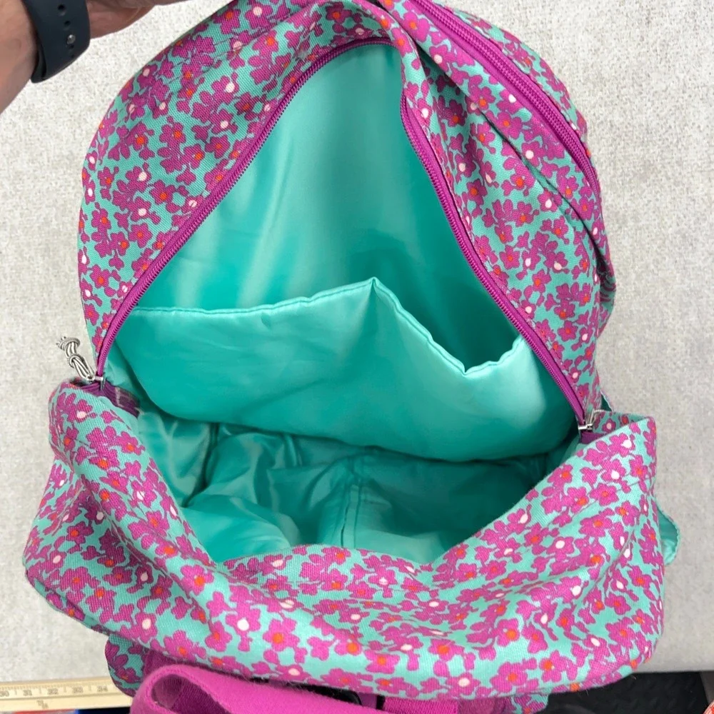 Vera Bradley Rolling Backpack Pink Ditsy Dot Carry On Travel Bag School